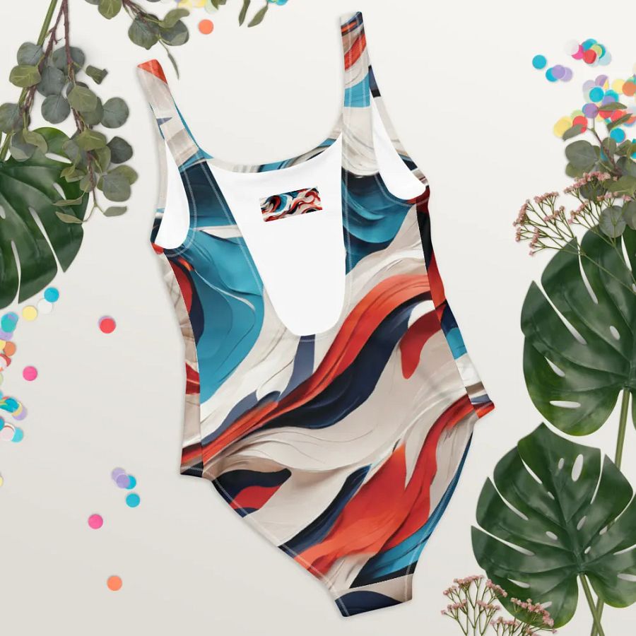 Abstract wavy swimming suit product image (5)