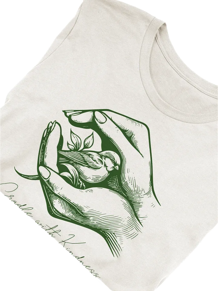 Cradle with kindness, bird rescue shirt, gentle reminder tee, wildlife vet gift, gift for her, wildlife carer tee, women in wildlife, bird lover gift, nature inspired shirt, healing vibes tee product image (2)
