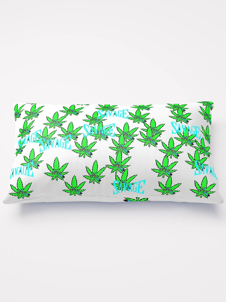 Glitchy Green Cannabis Dreams Pillow product image (2)