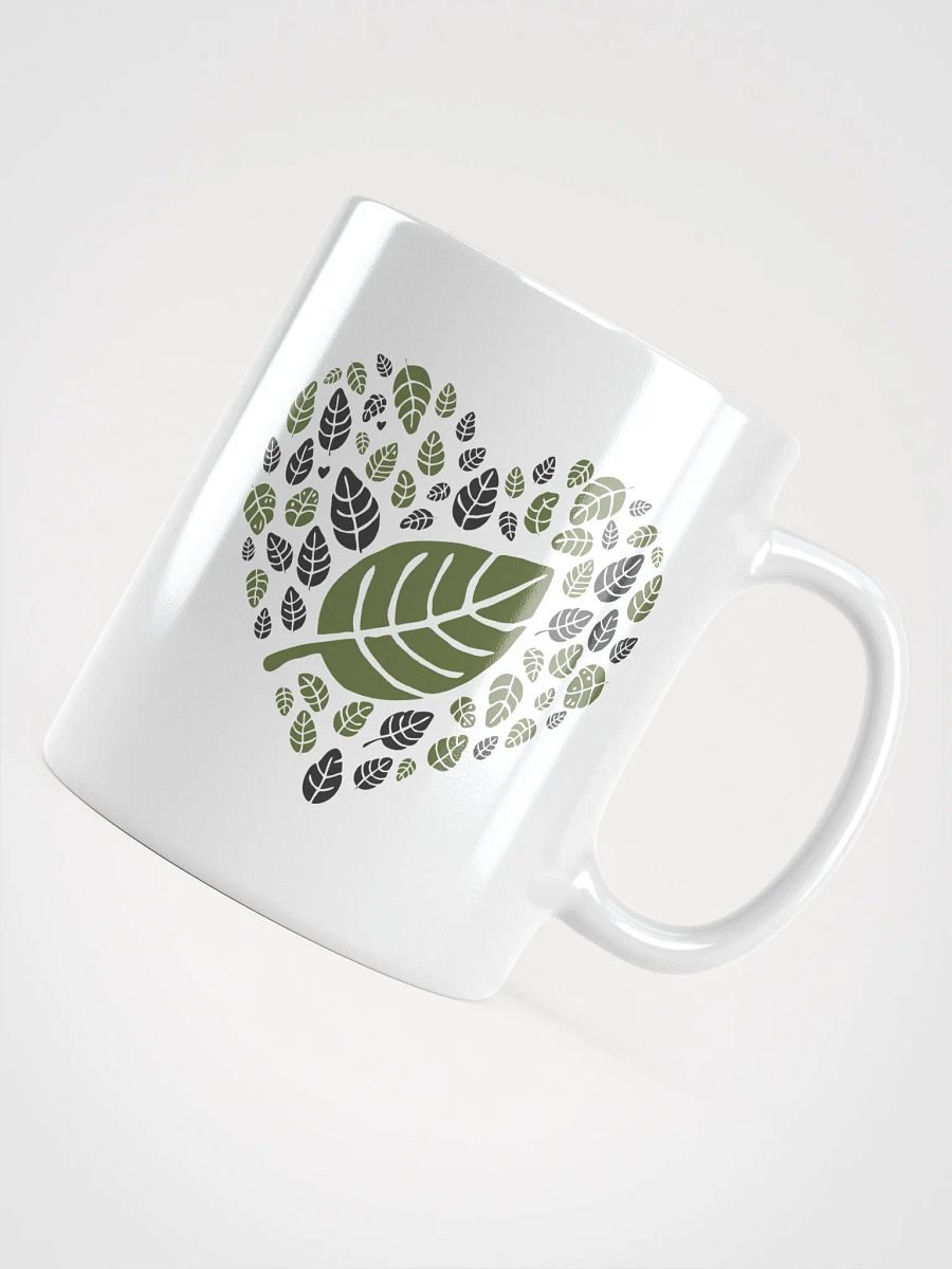 Heartfelt Leaves White Glossy Mug product image (12)