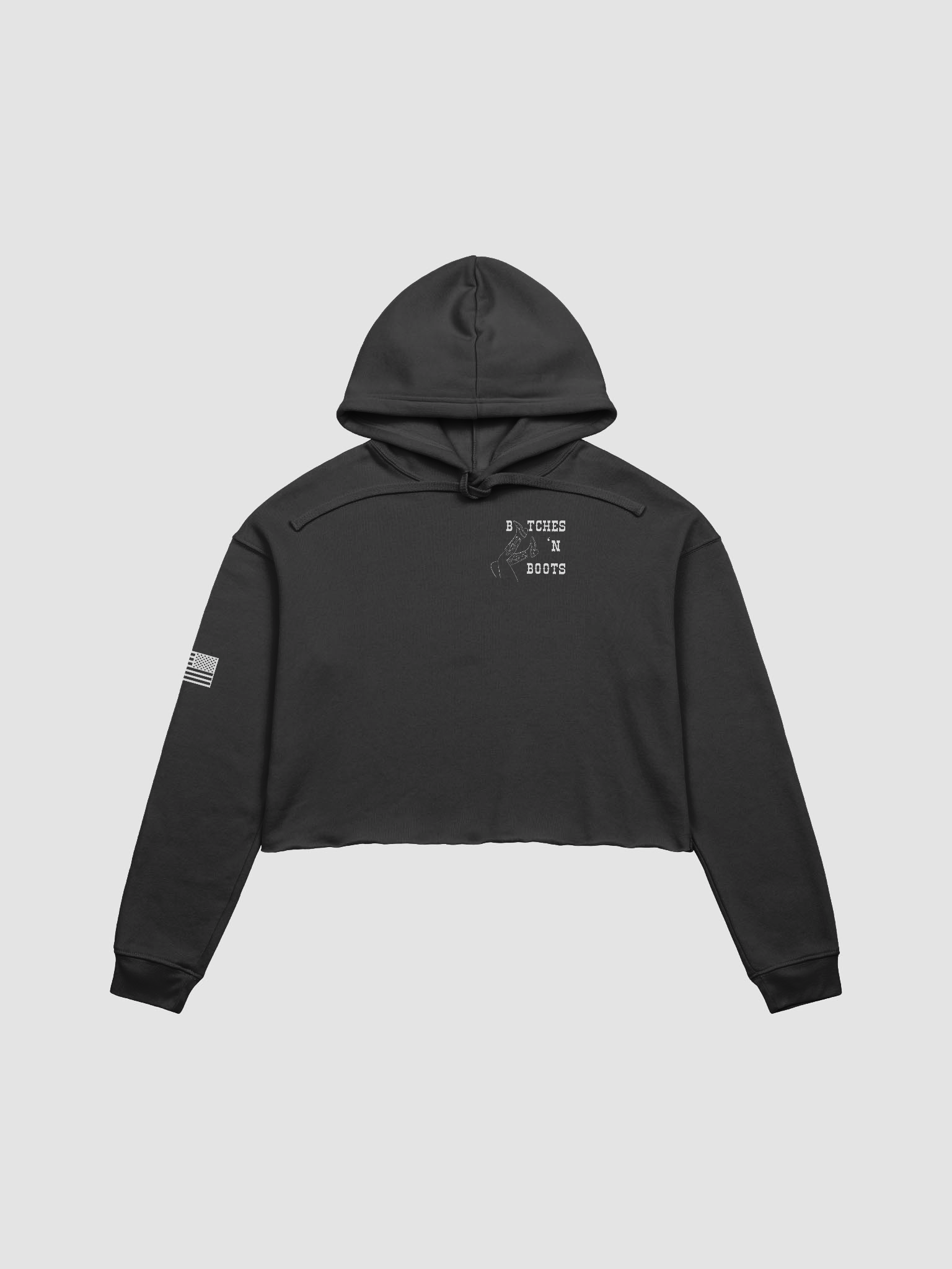 BnB Classic Crop Hoodie - White product image (4)