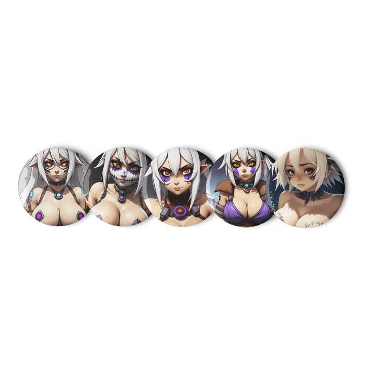 Futuristic Character Pin Button Set product image (3)
