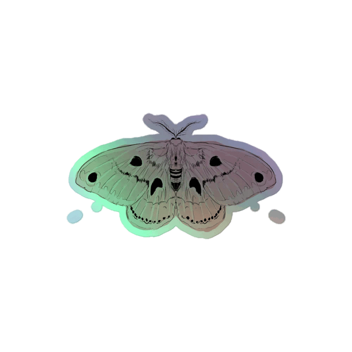 Holographic Moth Sticker product image (2)