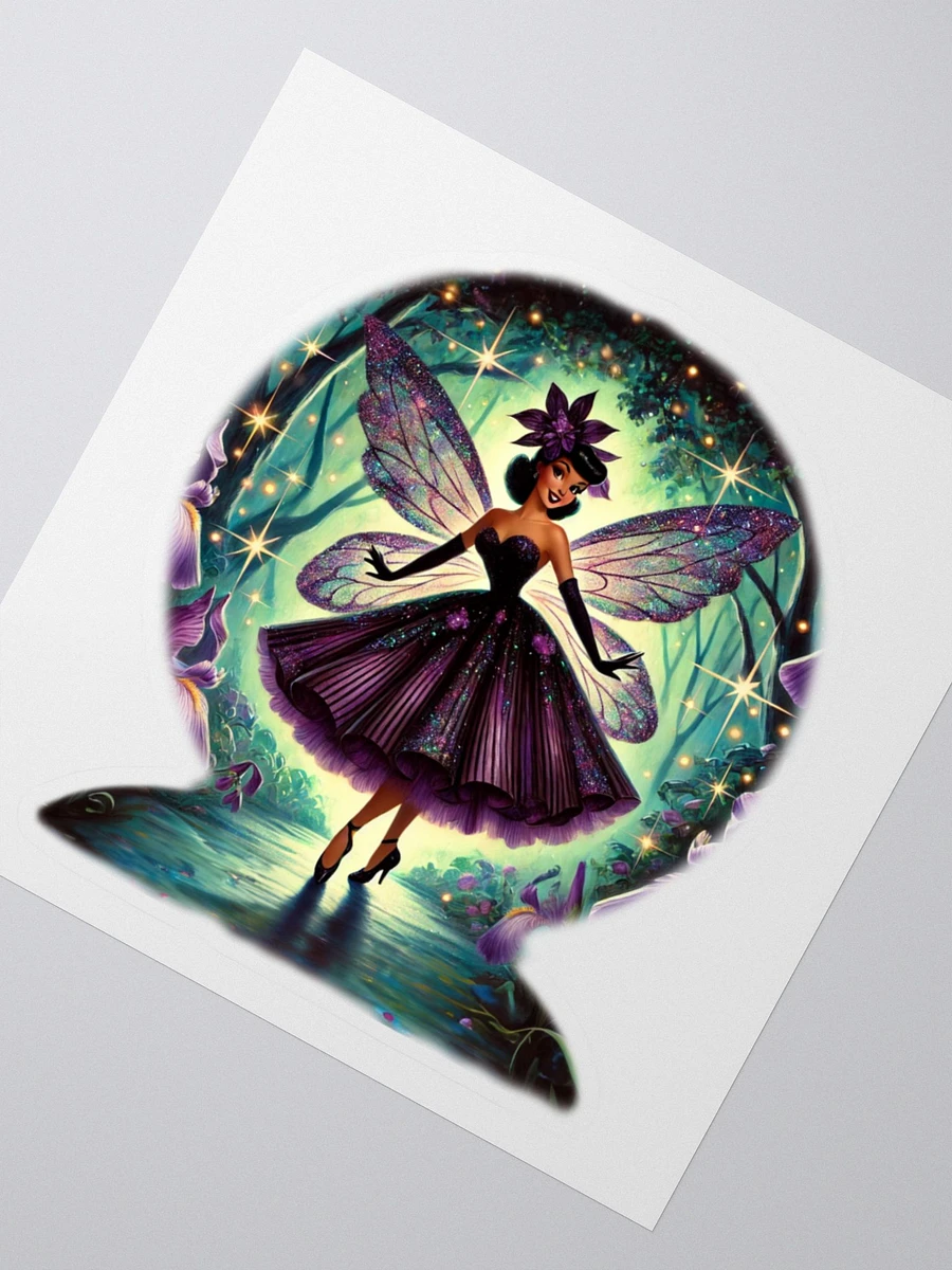 Enchanted Purple Iris Fairy Kiss Cut Stickers product image (2)