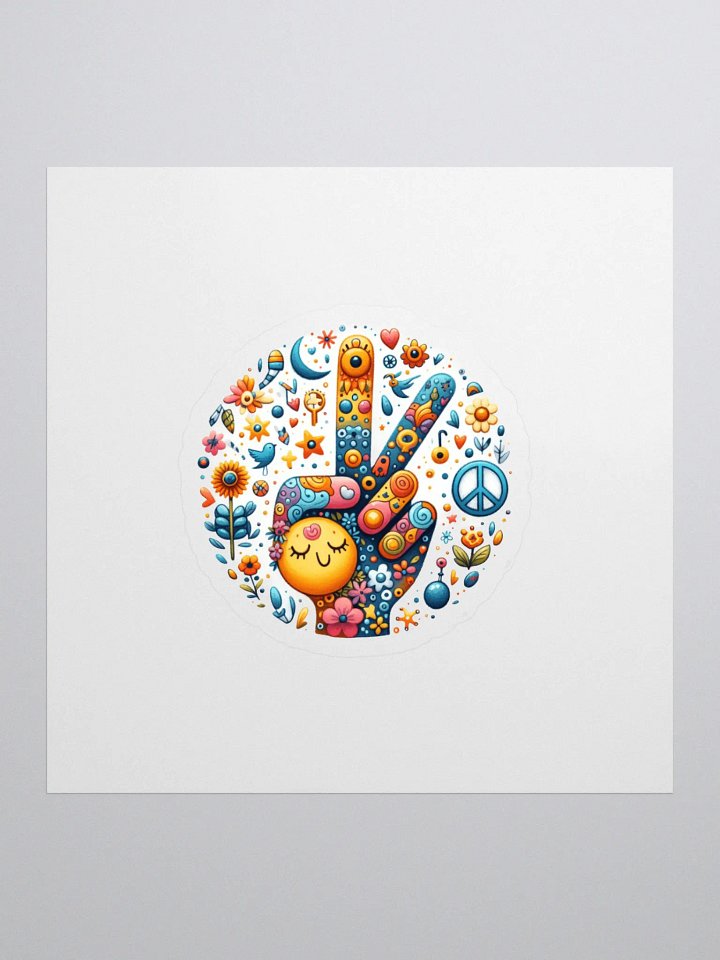 Psychedelic Peace Kiss Cut Stickers product image (1)