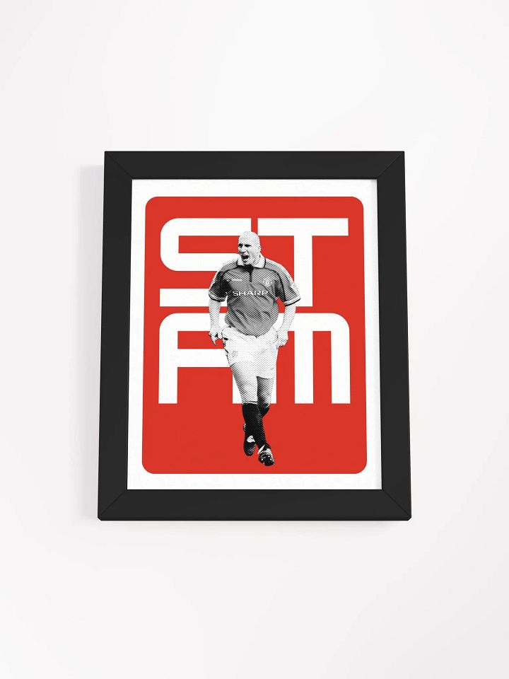 Jaap Stam BW Manchester United Name Art Framed Print product image (1)