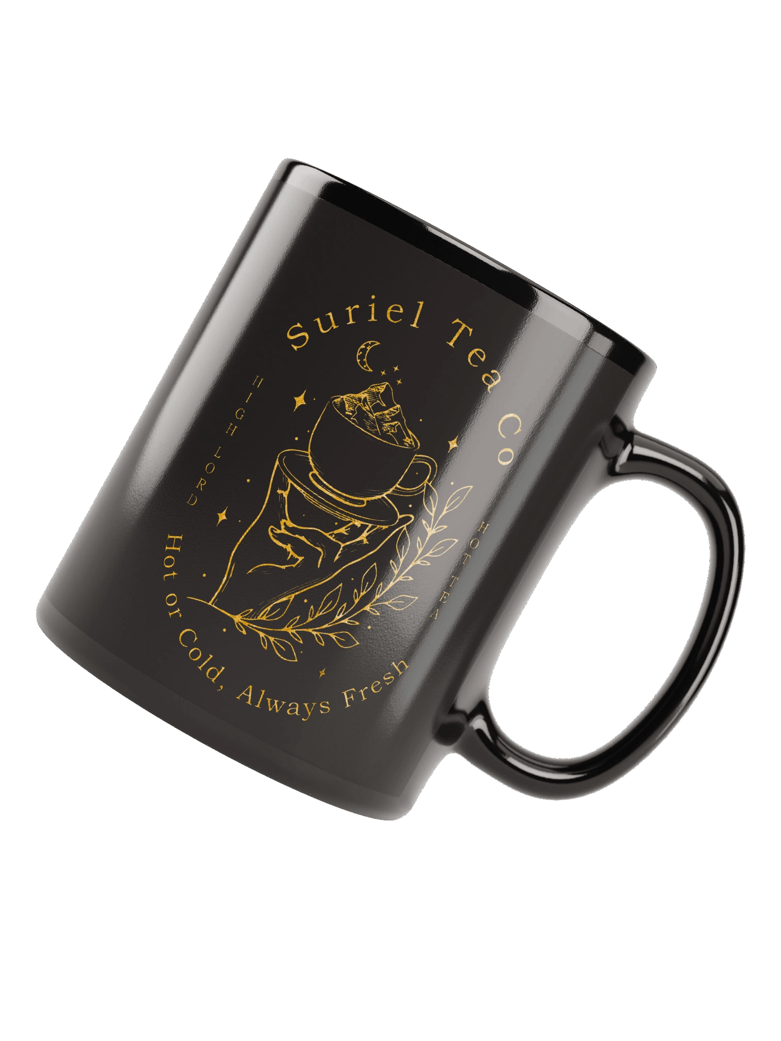The Suriel Tea Co Suriel Tea Company Spill The Tea Velaris ACOTAR Symbol Classic Black Coffee Mug 1BK2 product image (4)