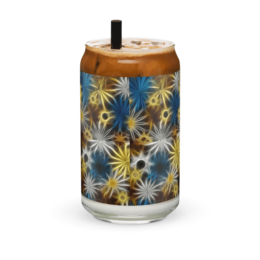 Glowing Daisies Can Shaped Glass product image (41)