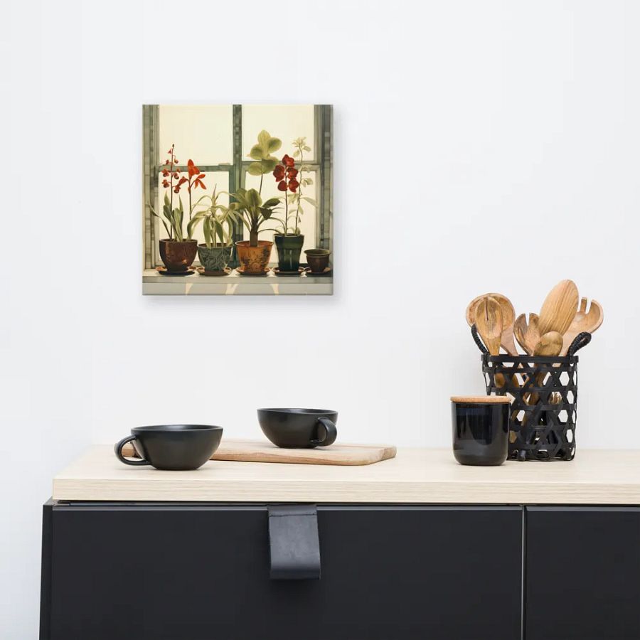Art2401-12 Potted Plants Still Life - Canvas Print - sm product image (3)