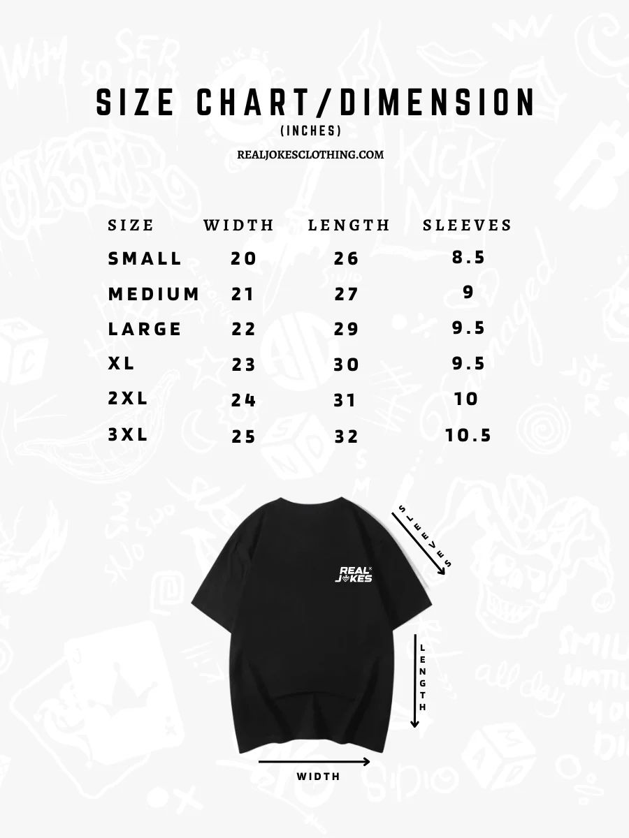 REAL JOKES SCATTERED - BLACK Oversized Unisex Tshirt product image (6)