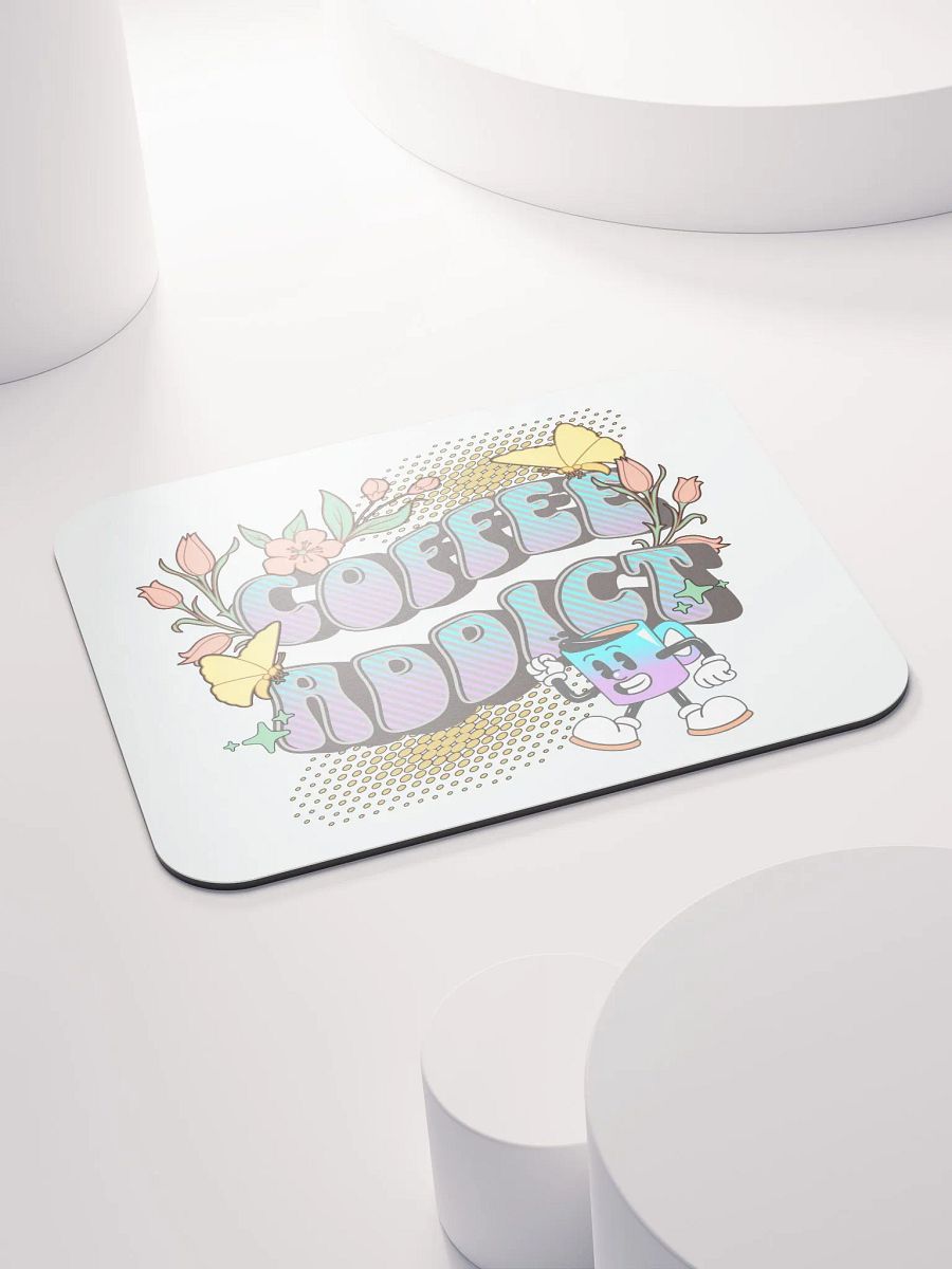 Coffee Addict Mascot Mug Whimsical Mouse Pad product image (4)