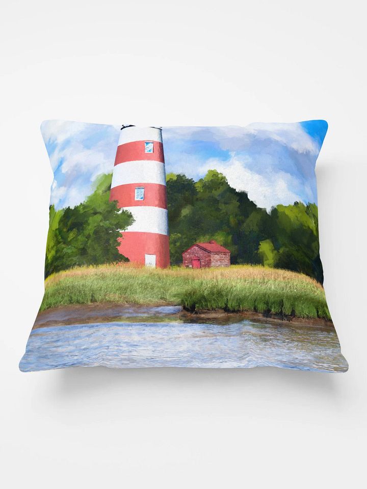 Sapelo Island Lighthouse – Georgia Coast Throw Pillow product image (2)