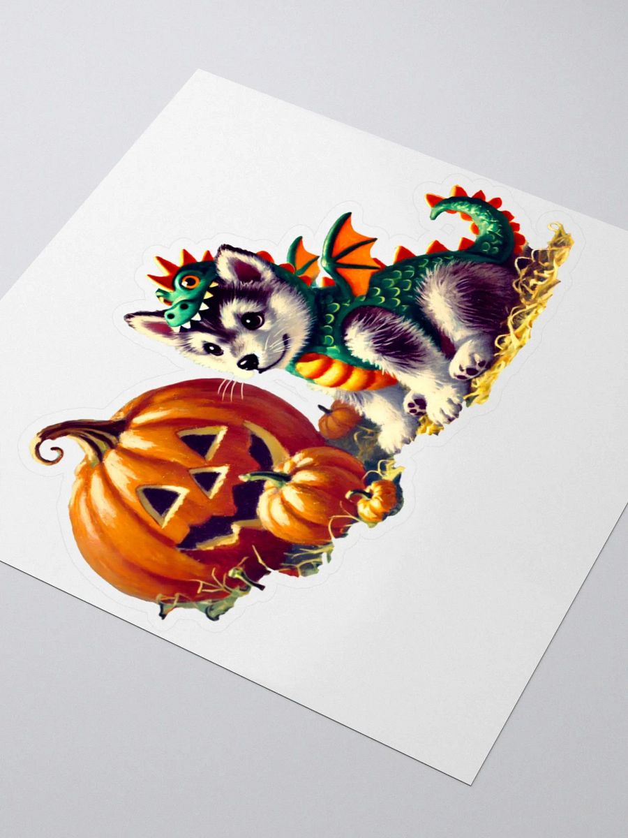 Dragon Husky Puppy Halloween Sticker product image (7)