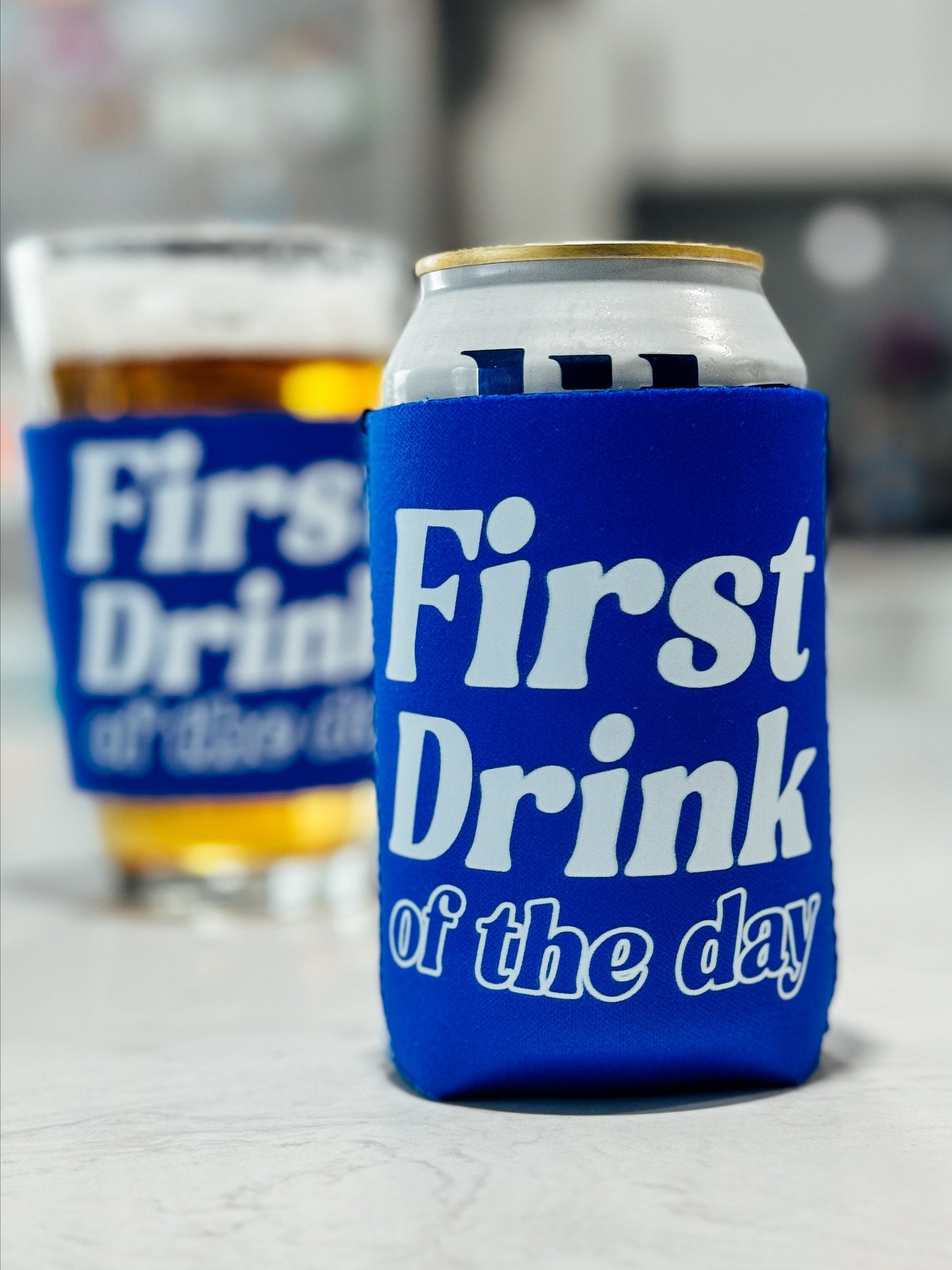 First Drink - Premium Neoprene Can Koozie product image (2)