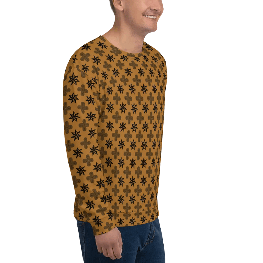 Dark Gold Black designs long sleeve Shirt with product image (4)