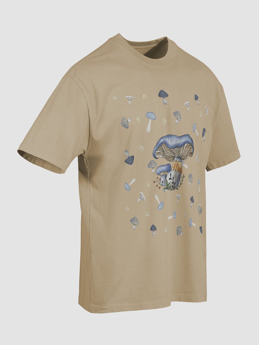 Botanical Blue Mushroom Oversized T-Shirt product image (7)