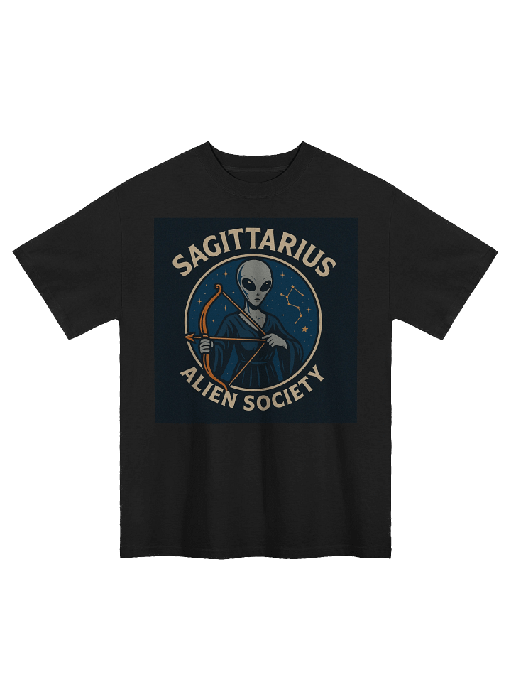 Sagittarius Alien Society Oversized Tee product image (1)