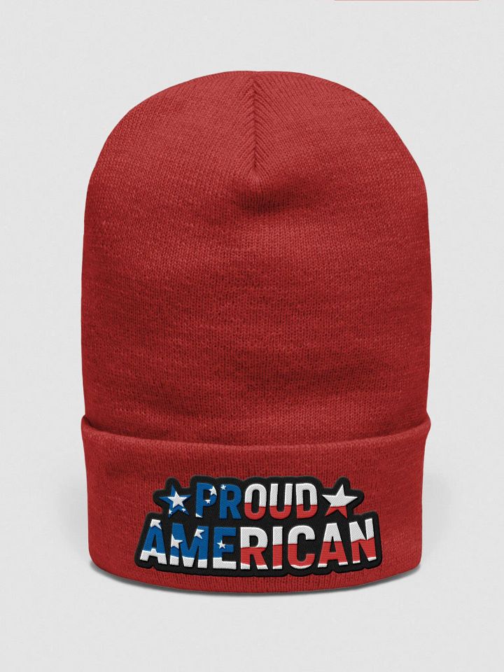 Cuffed Beanie: Proud American product image (1)