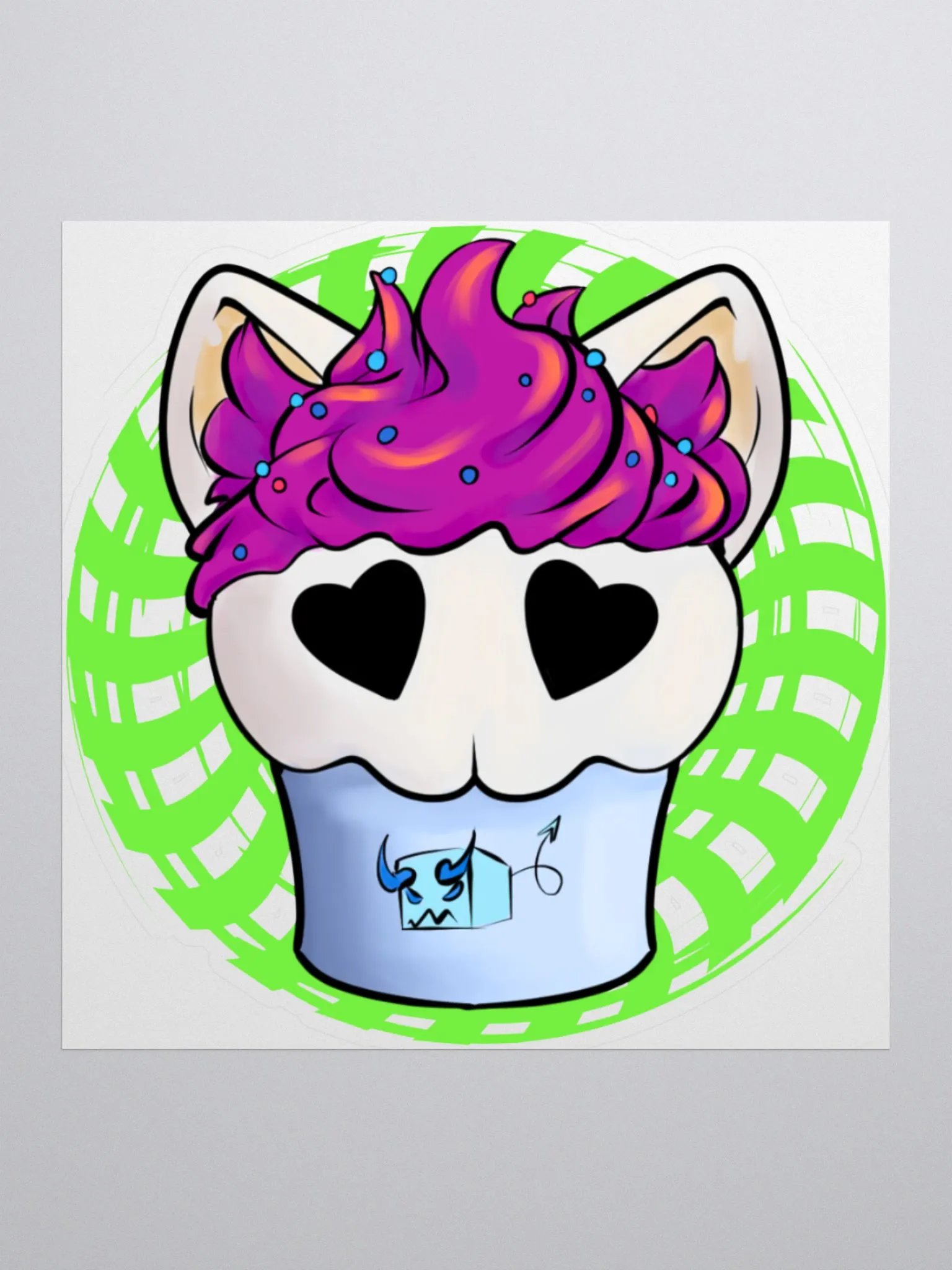 Punkcake (Green) Kiss-Cut Sticker product image (1)