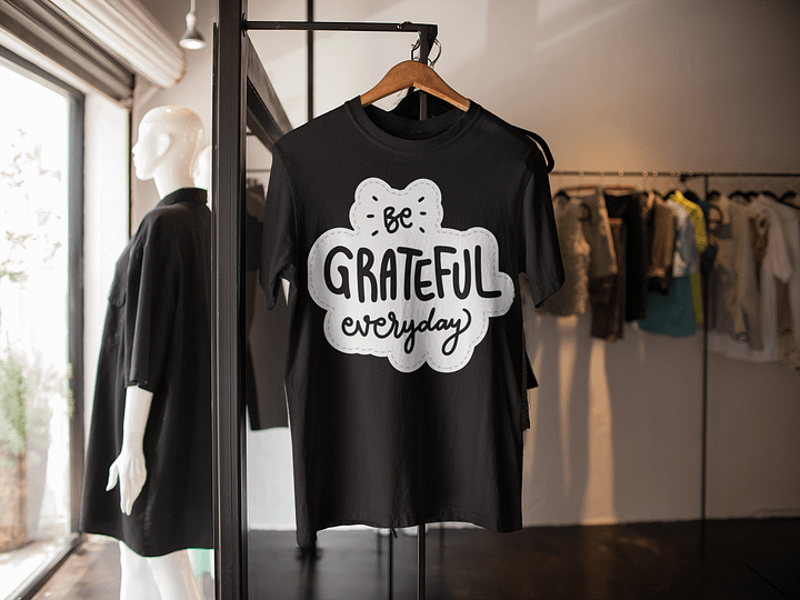 Be Grateful Everyday Black Unisex T-Shirt product image (2)