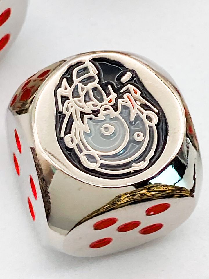Single TDL Spider Engraved d6 Metal Dice - DnD product image (1)