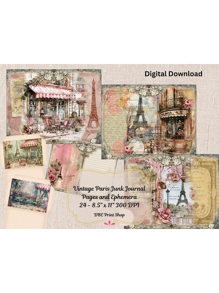 Vintage Paris Junk Journal product image (1)
