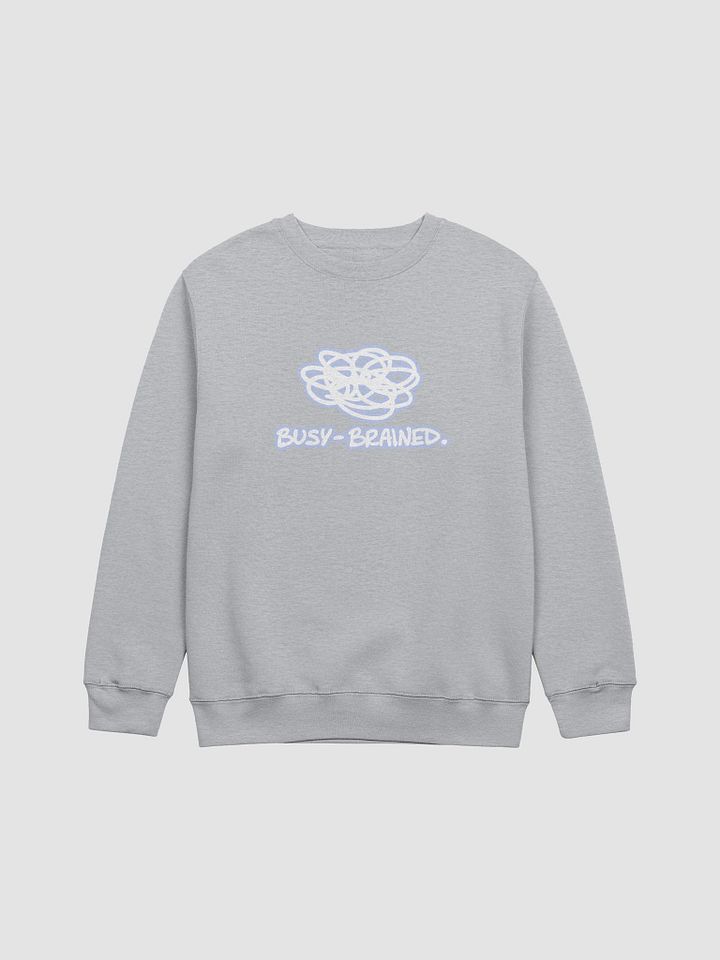 BUSY-BRAINED (lined design, #BDCAEF) printed crewneck product image (9)