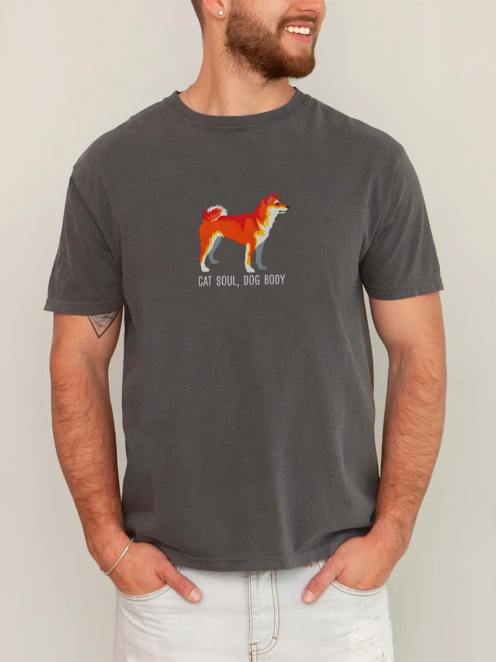 Cat Soul, Dog Body T-Shirt(Embroidered) of a Shiba Inu(Red) product image (2)