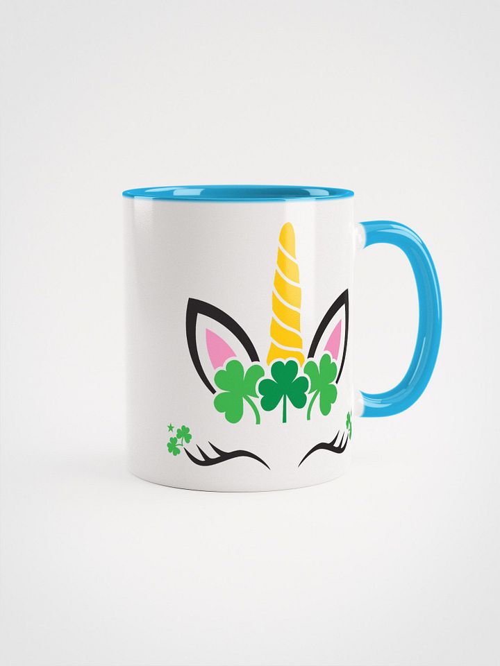 Irish Unicorn ☘️ Peek-a-Boo Coloured Stem Ceramic Mug product image (5)