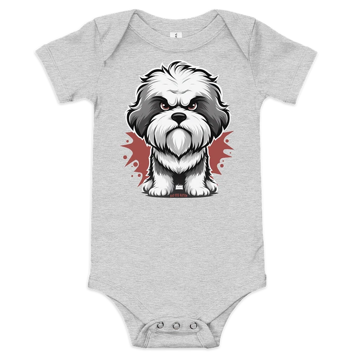 Old English Sheepdog Angry Pup - Baby Short Sleeve One Piece product image (1)