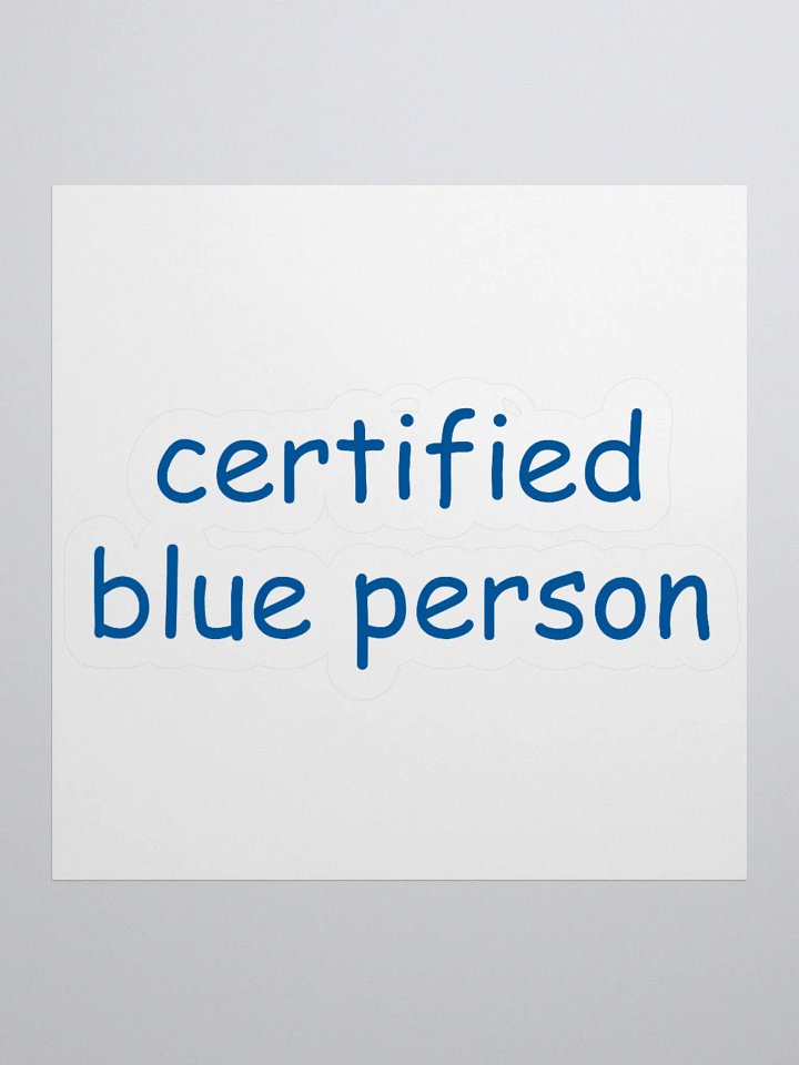 Certified Blue Person Sticker product image (2)