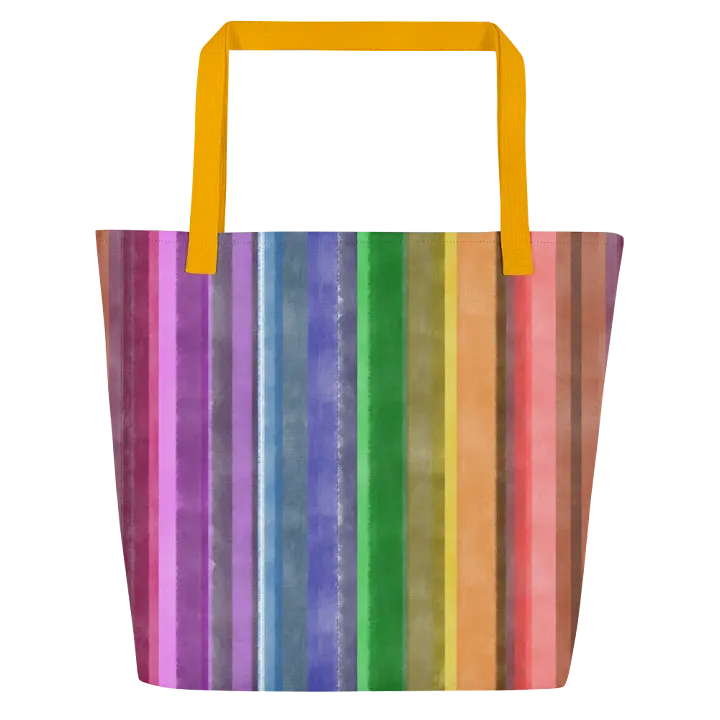 Cool Gouache Striped Tote Bag product image (8)