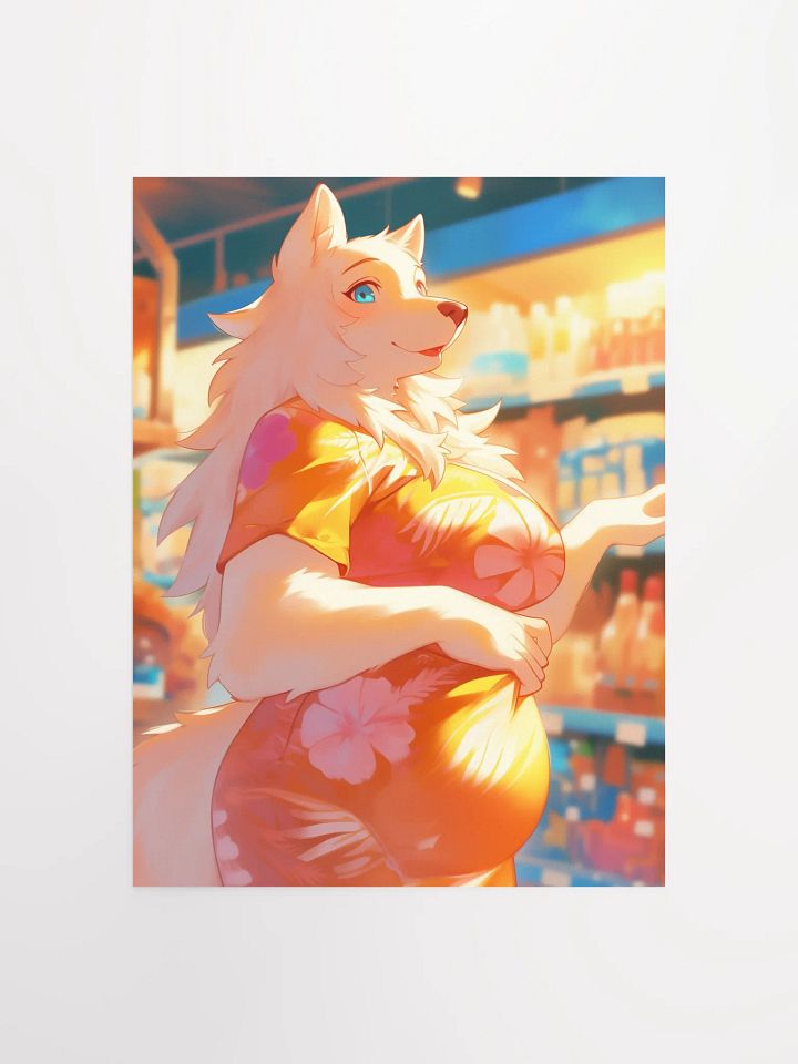 Tropical Wolf Matte Poster product image (1)