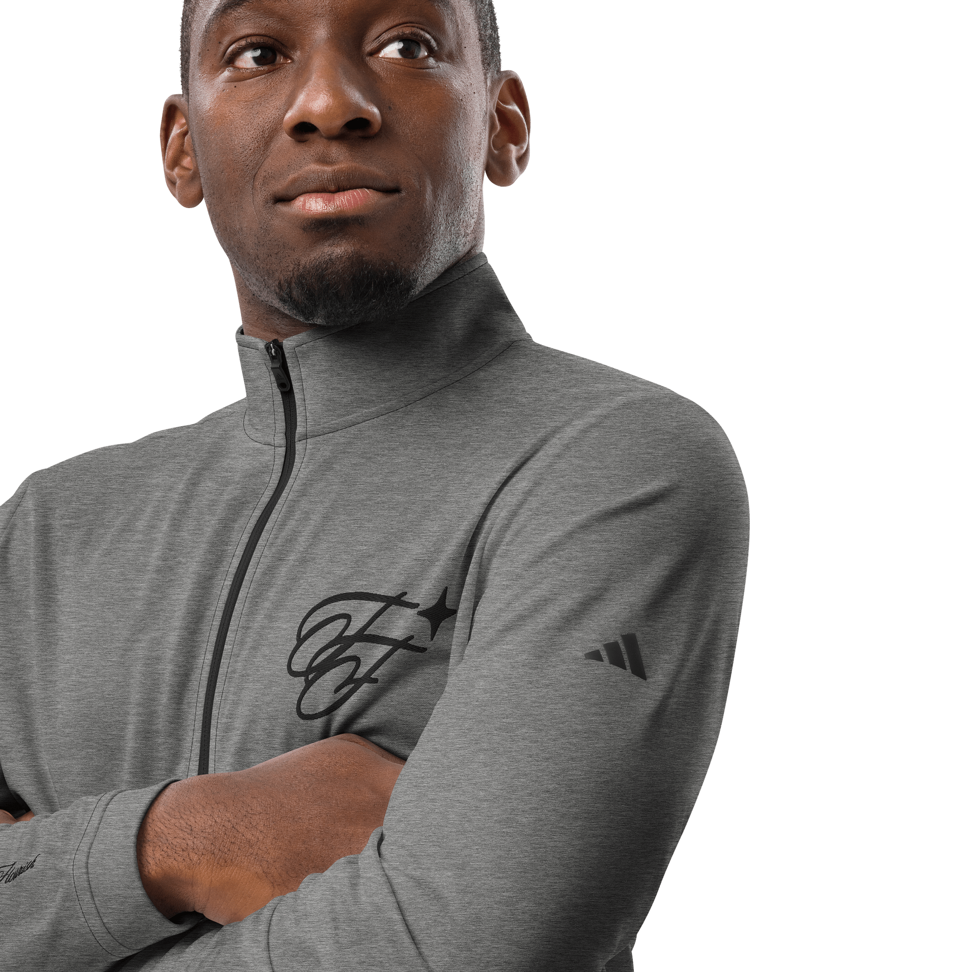 F&F x ADIDAS (BLK) Lightweight Quarter-Zip Pullover product image (8)