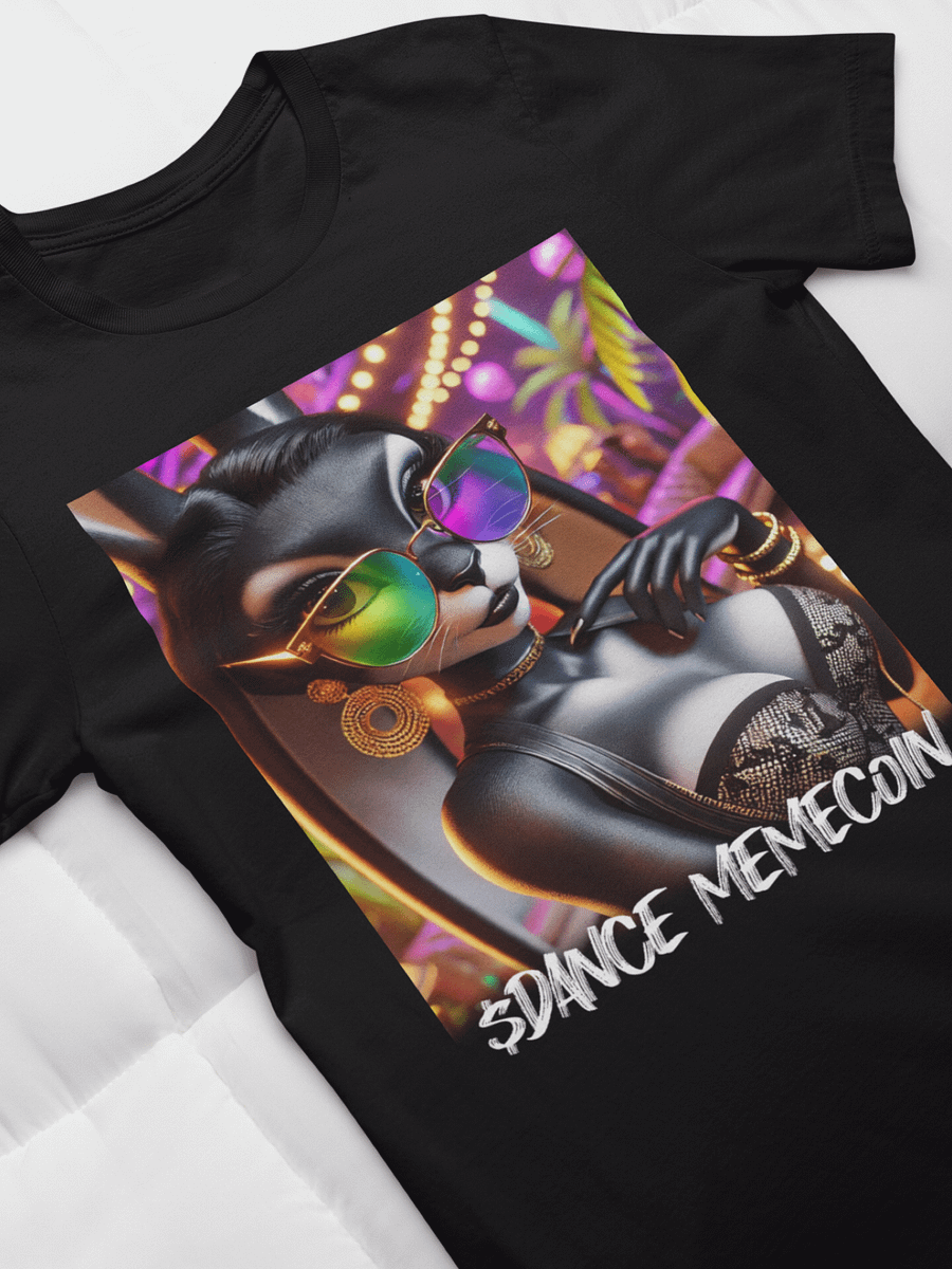 BLACK BUNNY - DANCE MEMECOIN - PREMIUM TEE - BLACK product image (1)