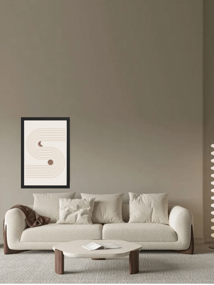 S-Curve Geometric Art Print | Modern Abstract Design with Dynamic Flow product image (2)