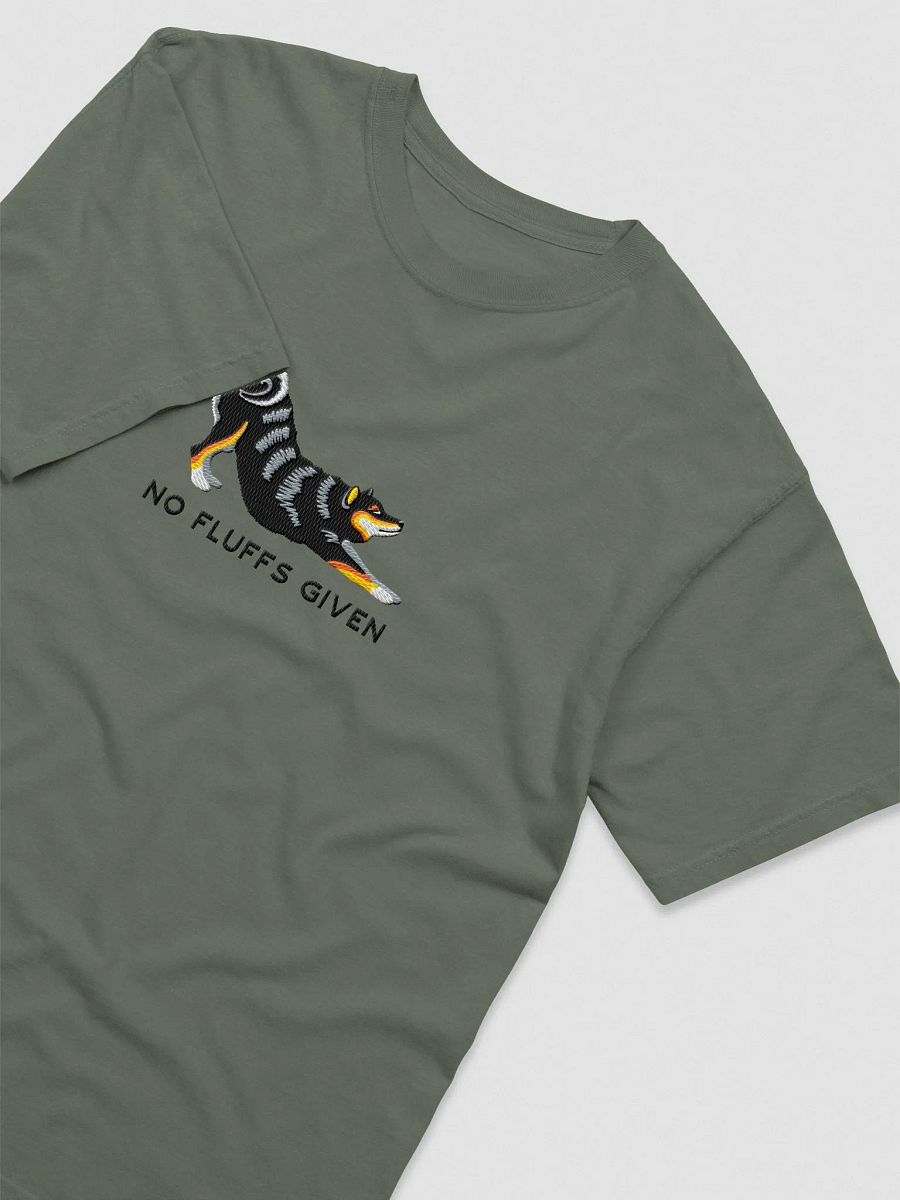 No Fluffs Given T-Shirt(Embroidered) of a Shiba Inu(Tricolor) product image (9)