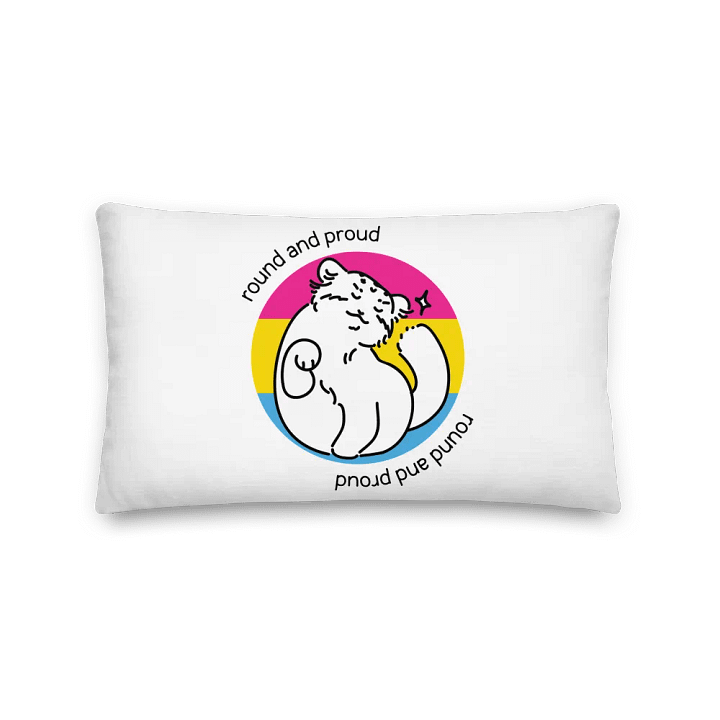 Round and Proud Manul Pansexual Version - Pillow product image (2)