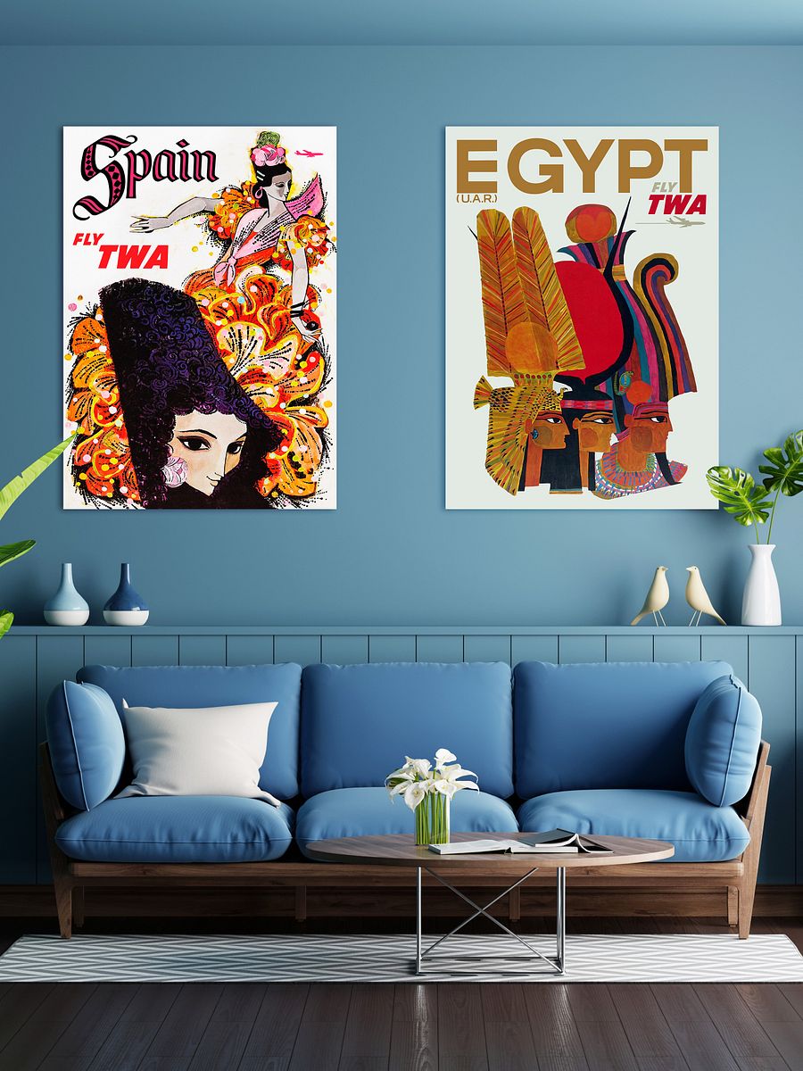 Egypt, TWA 1960 — retro vintage travel poster, retro travel art, retro travel wall art product image (3)