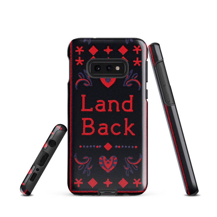 "Land Back" Red and Black Tough Case product image (2)