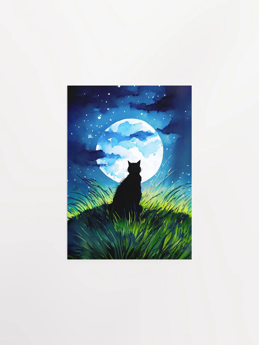 A Cat Sings To The Moon Matte Poster product image (5)
