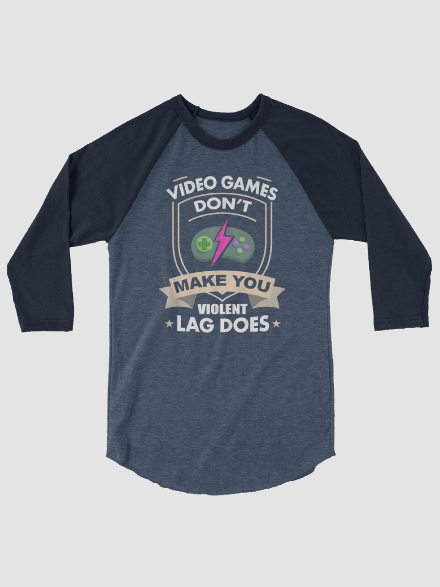 Video Games dont Make you ~Tultex Fine Jersey Raglan Tee product image (1)