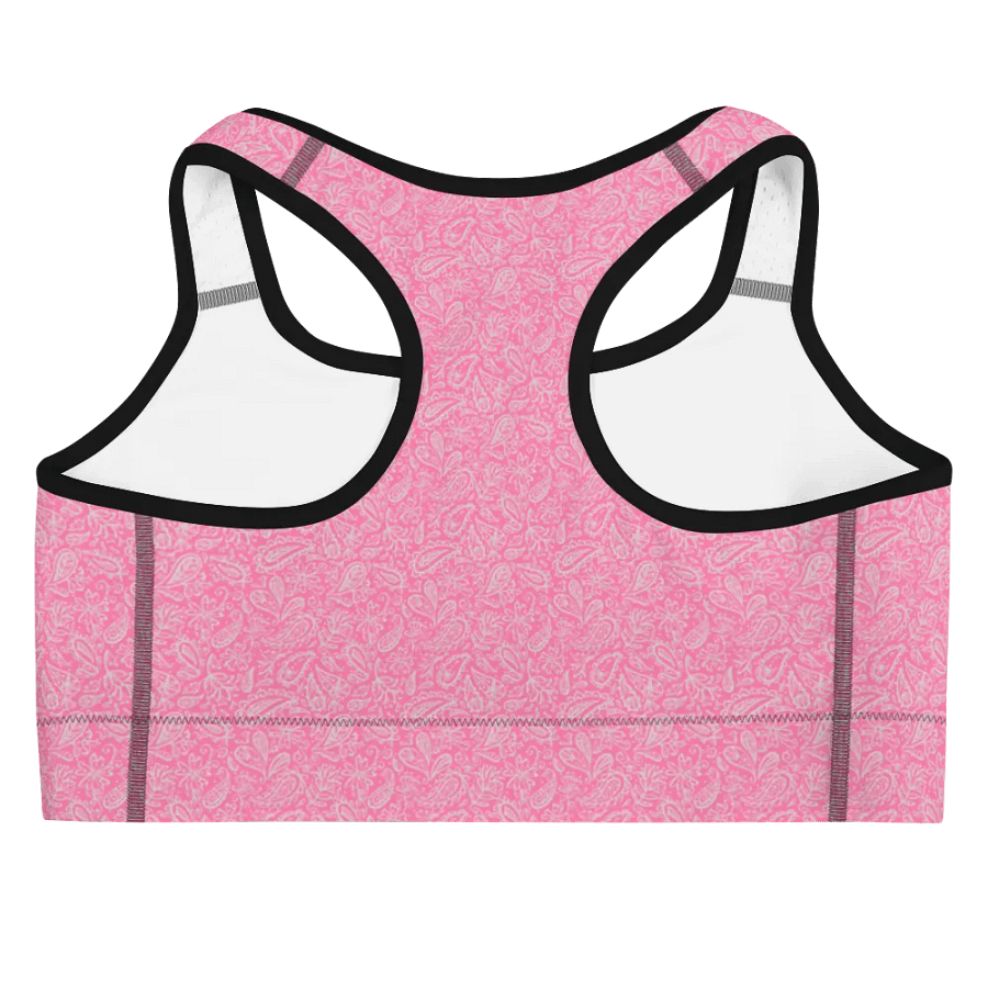 Pink All-Over Print Sports Bra product image (4)