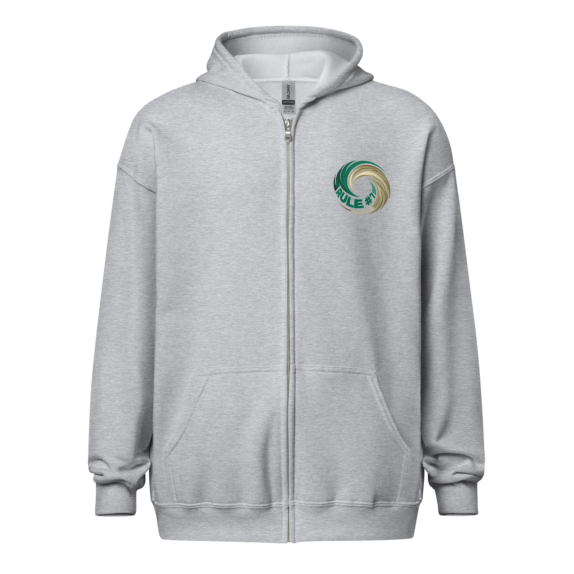 Rule #7 Zip Hoodie Green and Gold product image (5)