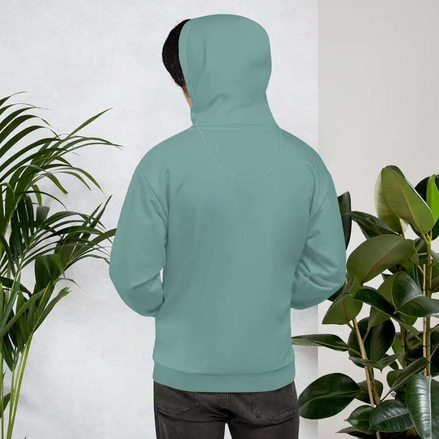 Plain Medium Teal Green Soft Summer Unisex Recycled Polyester Heavyweight Premium Hoodie by Treasure Pie product image (11)