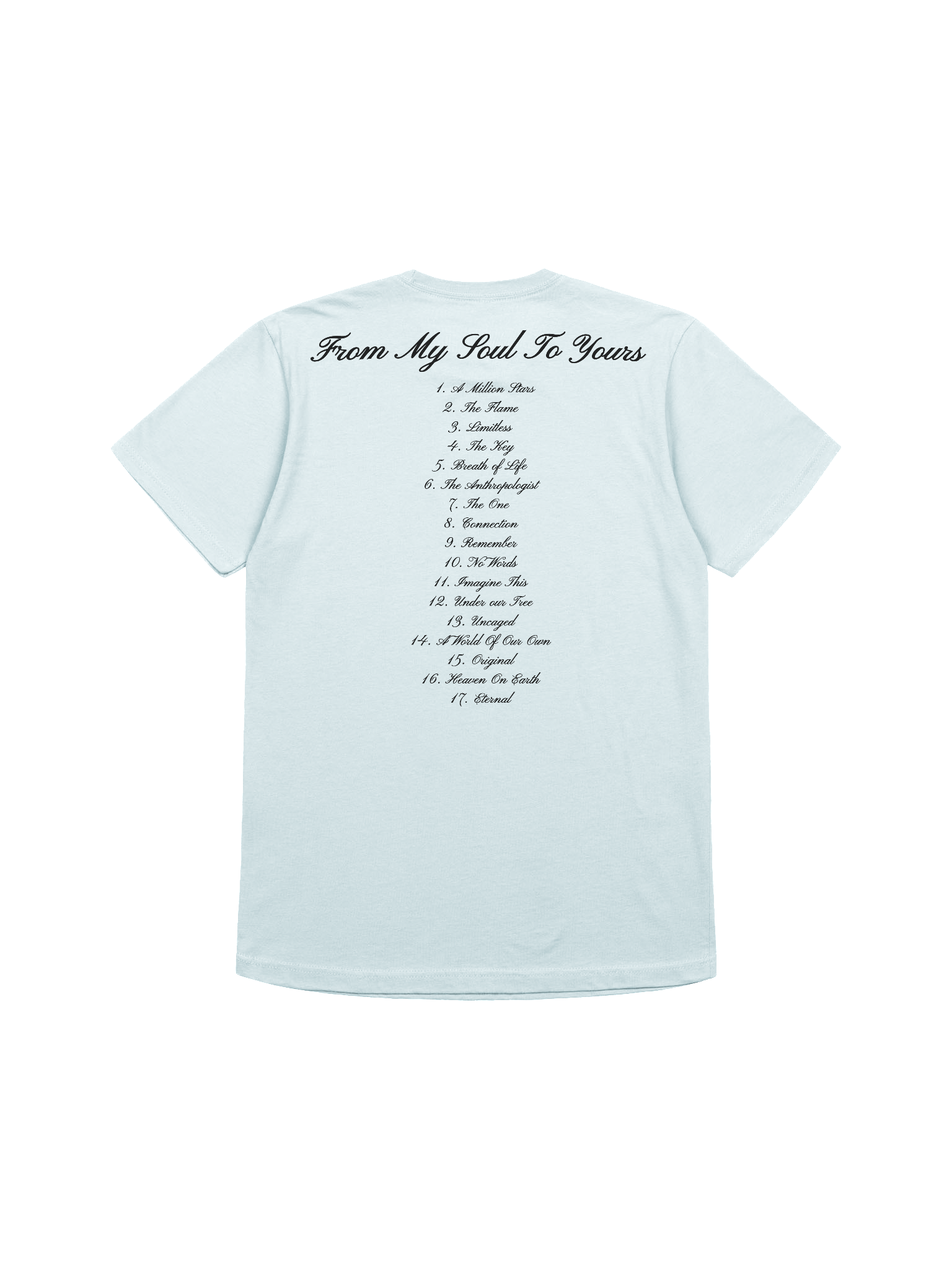 "From my soul to yours" tee (Light Blue) product image (4)