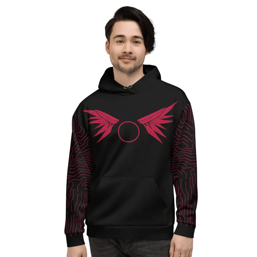Mecha Warrior Hoodie - Black/Red product image (3)