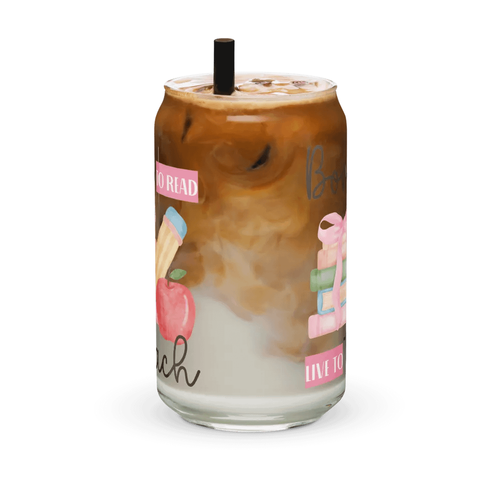 Ice Coffee Watercolor Glass Tumbler Gift For A Teacher product image (12)