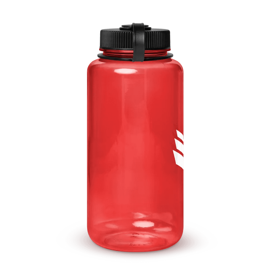 Wide Mouth Plastic Water Bottle - Red product image (4)