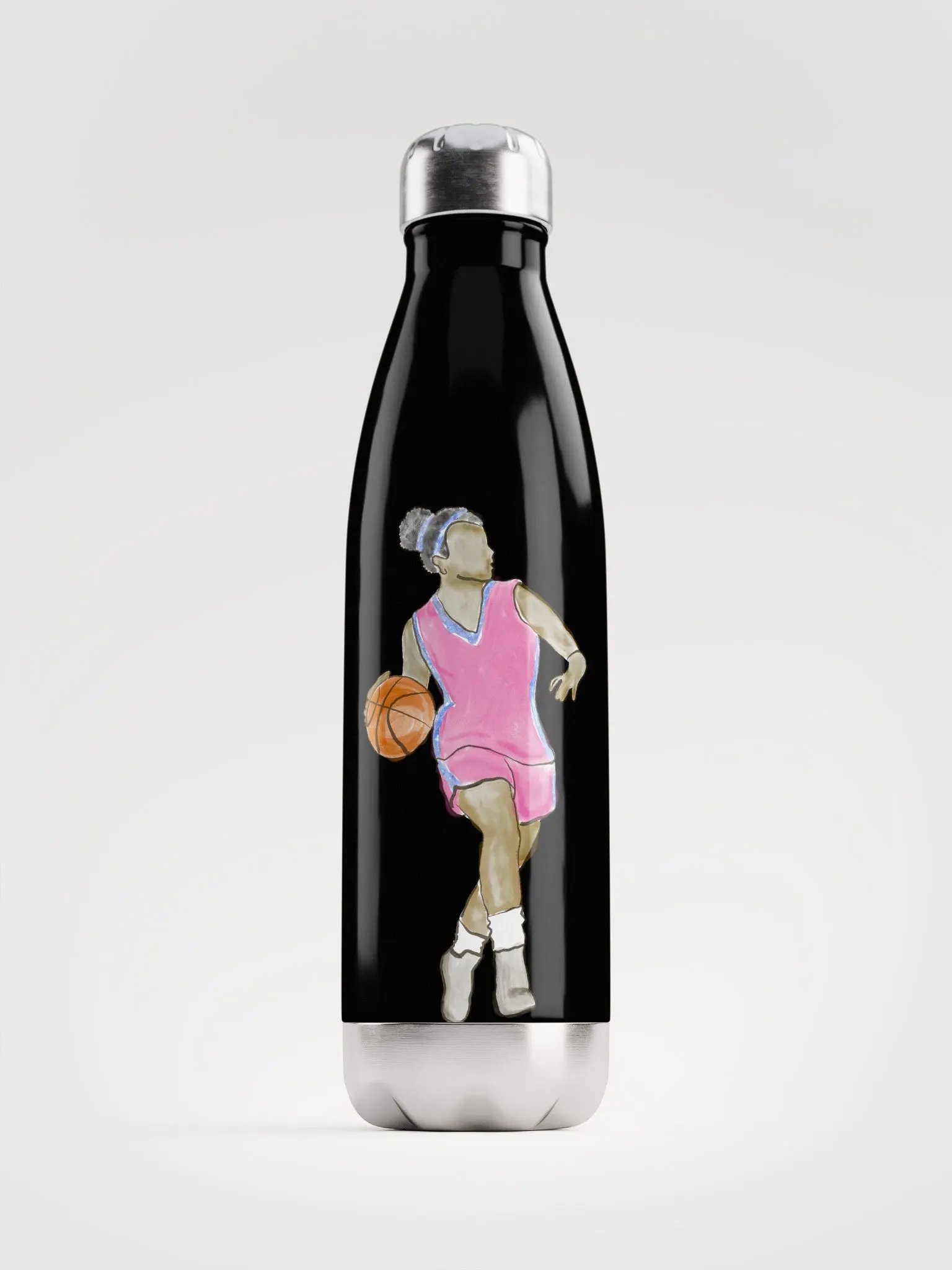 Basketball Fan Stainless Steel Water Bottle product image (1)